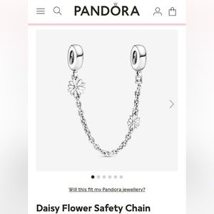 PANDORA daisy flower safety chain